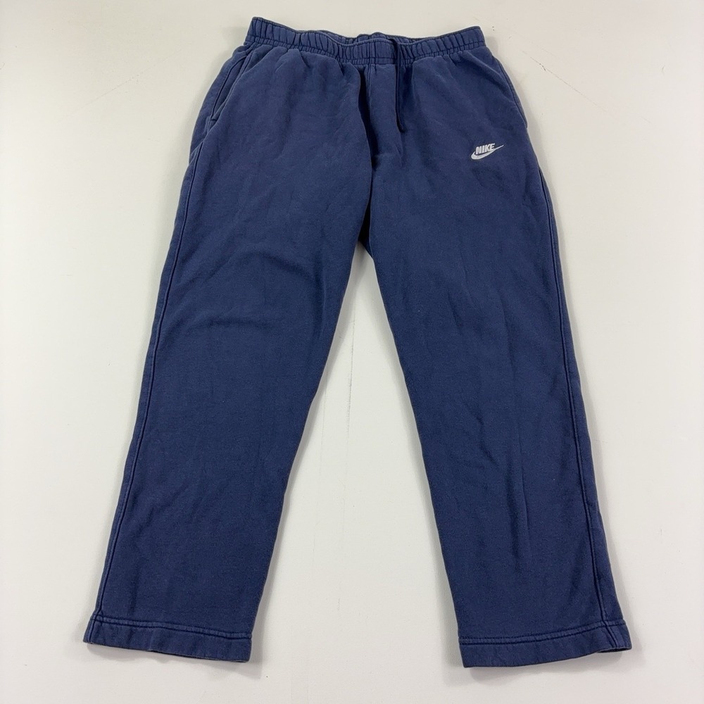 Nike Pants Mens Large Blue Fleece Sweatpants Elastic Waist Pockets BV2707-410